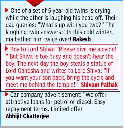 Defamatory joke published in Times of India, Bangalore